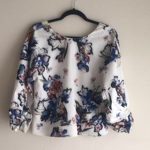 Floral watercolor blouse